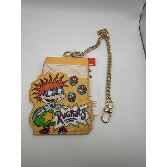 Rugrats Chuckie Card Holder Keychain Wallet Nickelodeon NWT Bag Charm - Picture 4 of 5